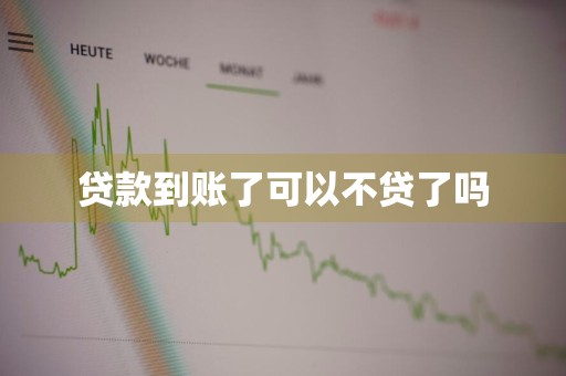 贷款到账了可以不贷了吗