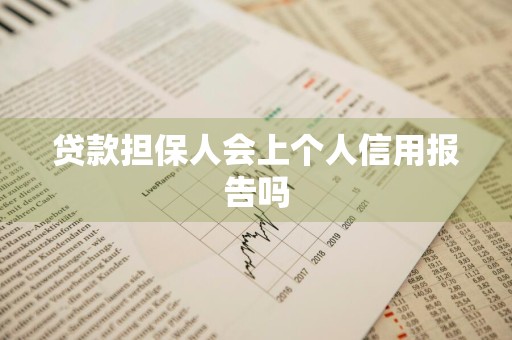 贷款担保人会上个人信用报告吗