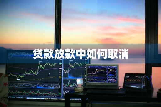 贷款放款中如何取消