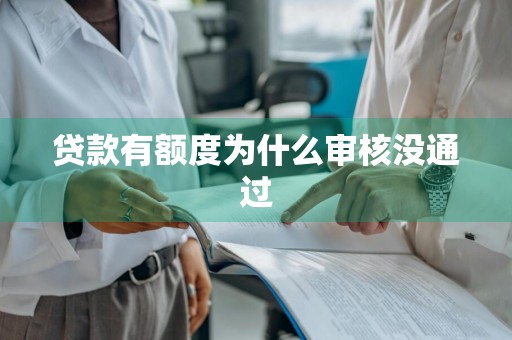 贷款有额度为什么审核没通过