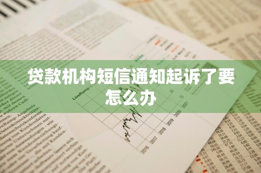 贷款机构短信通知起诉了要怎么办