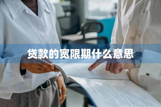 贷款的宽限期什么意思