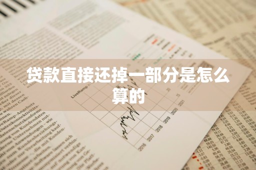 贷款直接还掉一部分是怎么算的