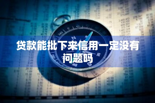 贷款能批下来信用一定没有问题吗