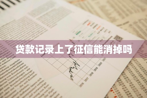 贷款记录上了征信能消掉吗