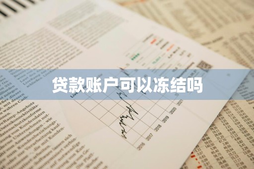 贷款账户可以冻结吗