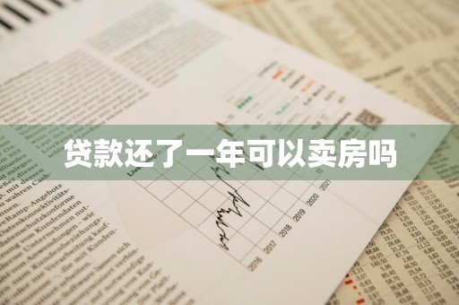 贷款还了一年可以卖房吗