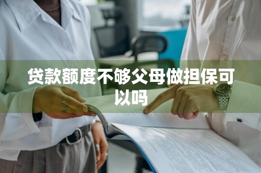 贷款额度不够父母做担保可以吗