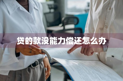 贷的款没能力偿还怎么办