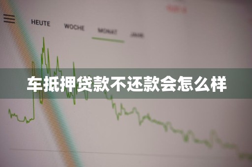 车抵押贷款不还款会怎么样
