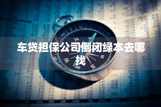 车贷担保公司倒闭绿本去哪找