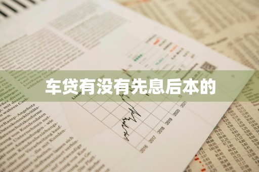 车贷有没有先息后本的