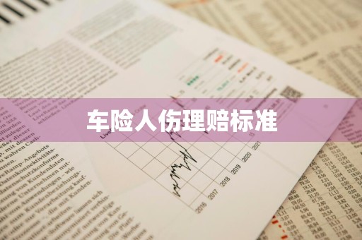 车险人伤理赔标准