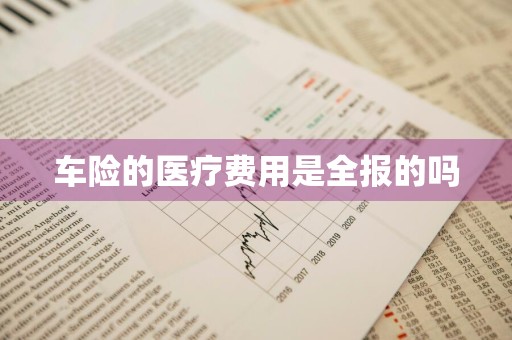 车险的医疗费用是全报的吗