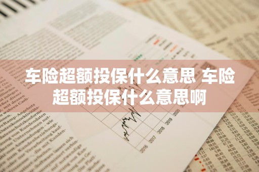 车险超额投保什么意思 车险超额投保什么意思啊