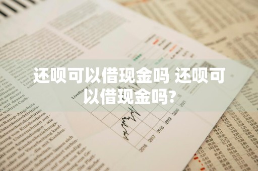 还呗可以借现金吗 还呗可以借现金吗?