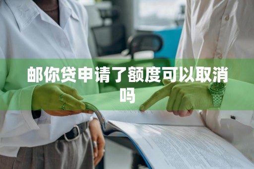 邮你贷申请了额度可以取消吗