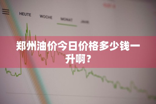 郑州油价今日价格多少钱一升啊?
