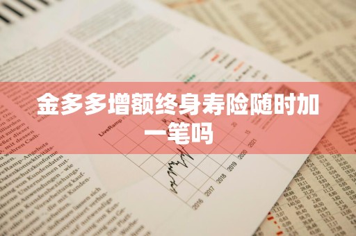 金多多增额终身寿险随时加一笔吗