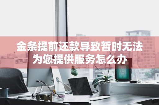 金条提前还款导致暂时无法为您提供服务怎么办