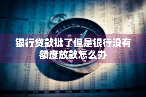 银行贷款批了但是银行没有额度放款怎么办