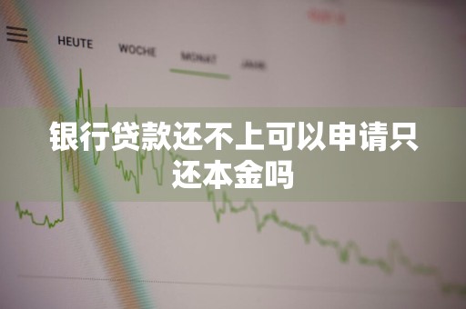 银行贷款还不上可以申请只还本金吗