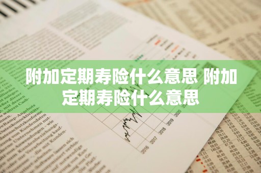 附加定期寿险什么意思 附加定期寿险什么意思