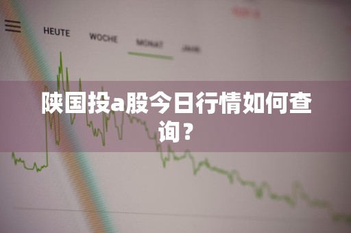 陕国投a股今日行情如何查询？