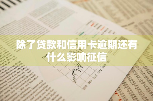 除了贷款和信用卡逾期还有什么影响征信