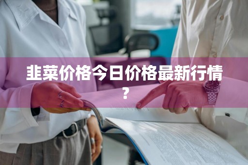 韭菜价格今日价格最新行情？