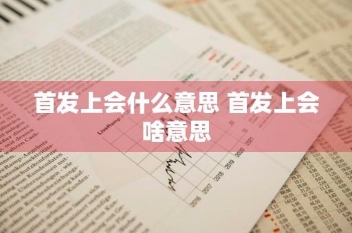 首发上会什么意思 首发上会啥意思
