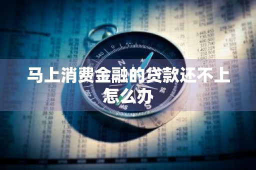 马上消费金融的贷款还不上怎么办