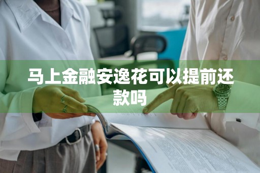 马上金融安逸花可以提前还款吗
