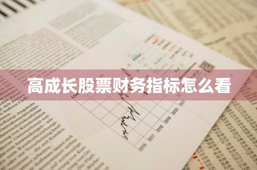 高成长股票财务指标怎么看