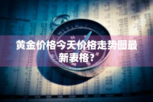黄金价格今天价格走势图最新表格？