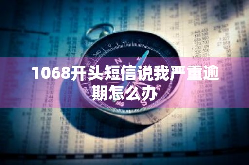 1068开头短信说我严重逾期怎么办