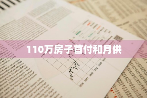 110万房子首付和月供