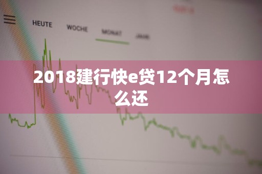 2018建行快e贷12个月怎么还