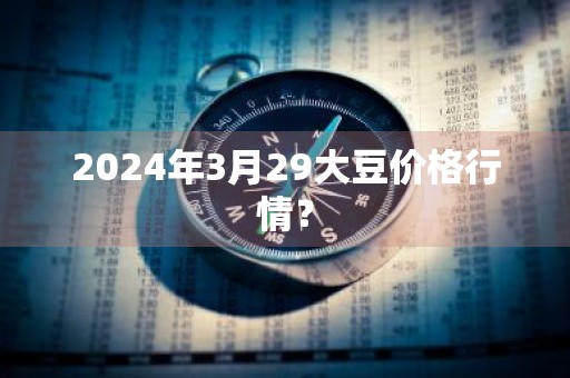 2024年3月29大豆价格行情？
