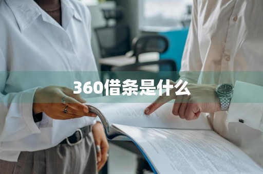 360借条是什么