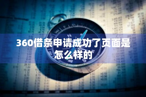 360借条申请成功了页面是怎么样的