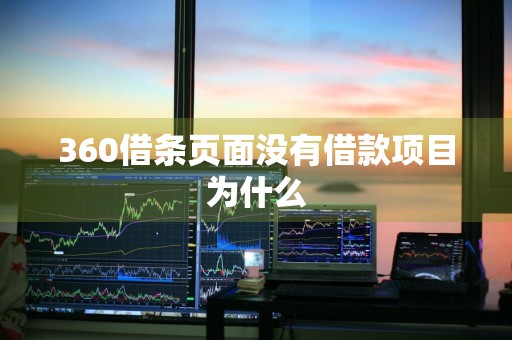 360借条页面没有借款项目为什么