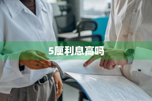 5厘利息高吗