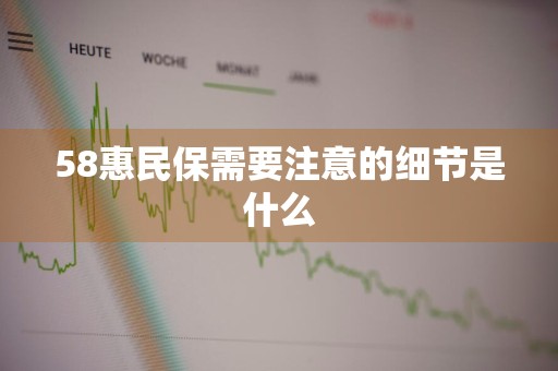 58惠民保需要注意的细节是什么