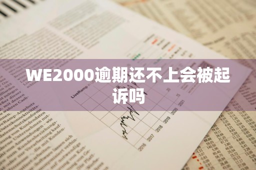 WE2000逾期还不上会被起诉吗