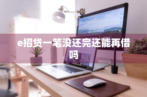 e招贷一笔没还完还能再借吗