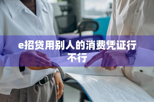 e招贷用别人的消费凭证行不行