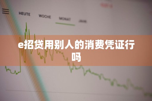 e招贷用别人的消费凭证行吗