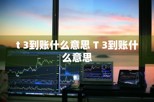 t+3到账什么意思 T+3到账什么意思