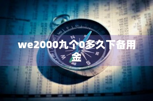 we2000九个0多久下备用金